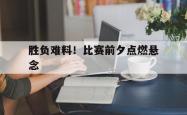 开云体育官网-关于胜负难料!比赛前夕点燃悬念的信息