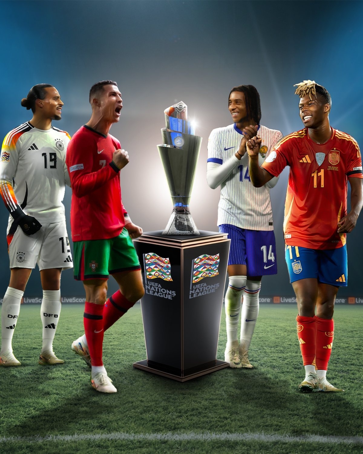 欧国联擂台赛中,球员拼尽全力争胜 欧国联擂台赛中,球员拼尽全力争胜